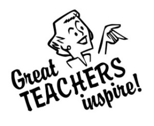 great teachers inspire greeting card