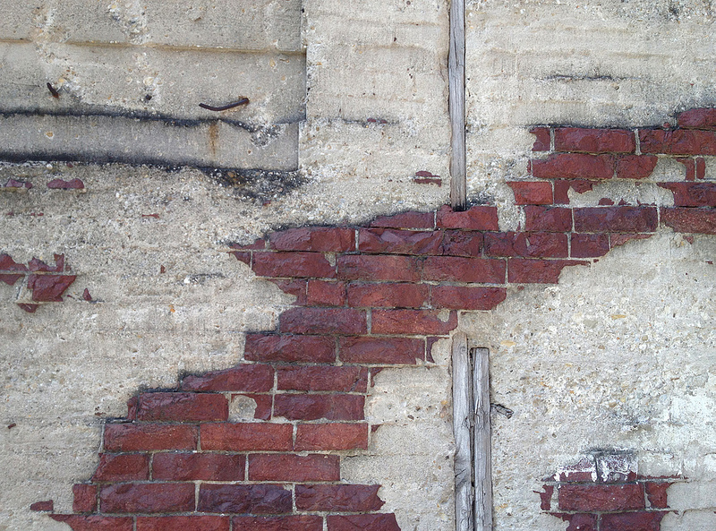 brick wall abstract boulder