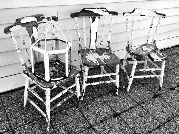 3 Old Chairs